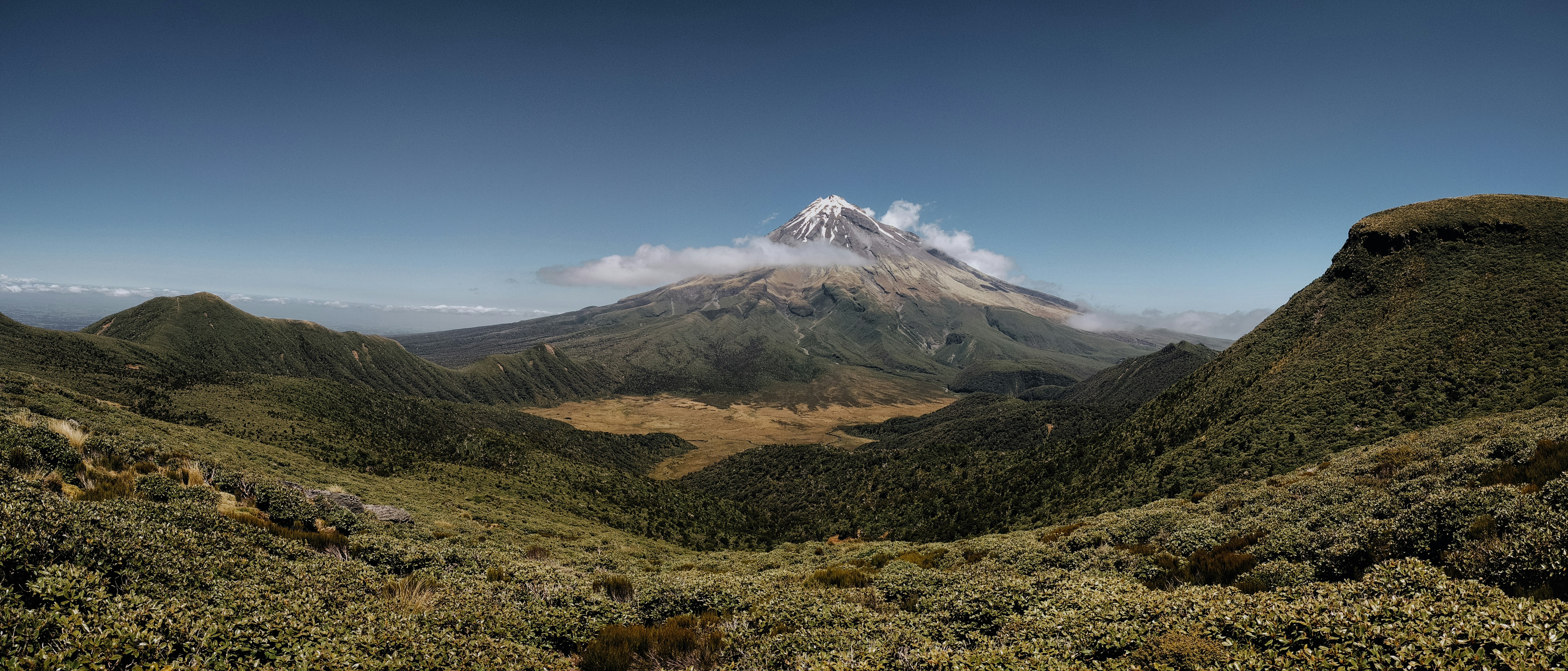 brown and green mountain