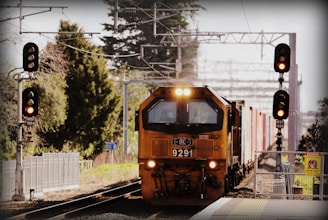 yellow train near platform