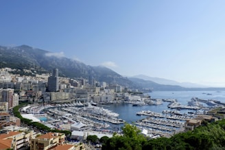 A scenic view of Angra dos Reis with a luxury boat.