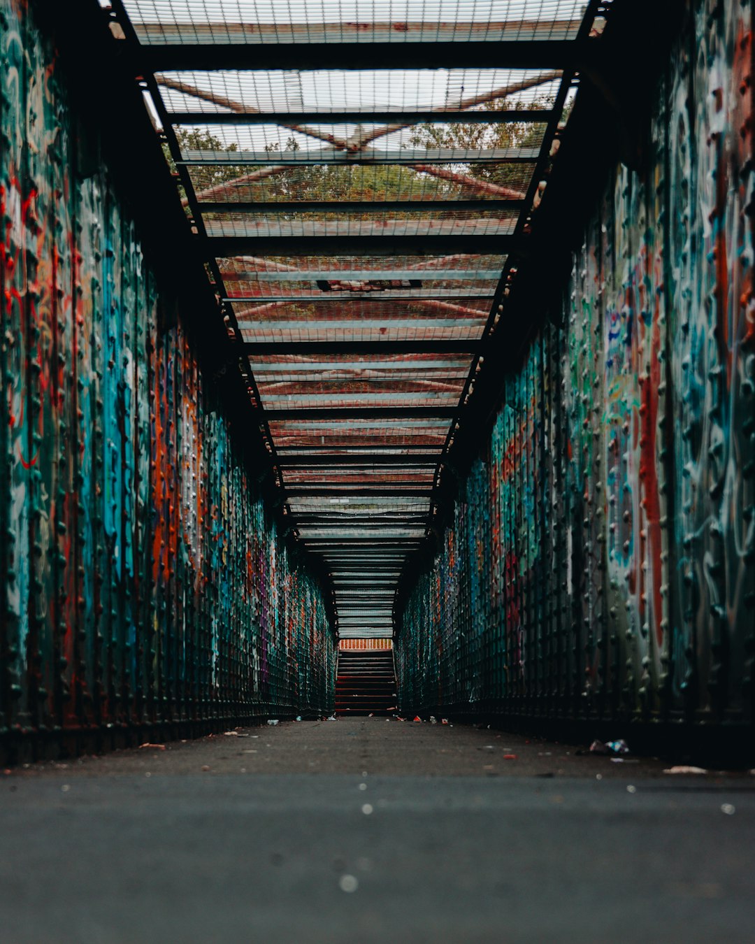 photo of multicolored alley