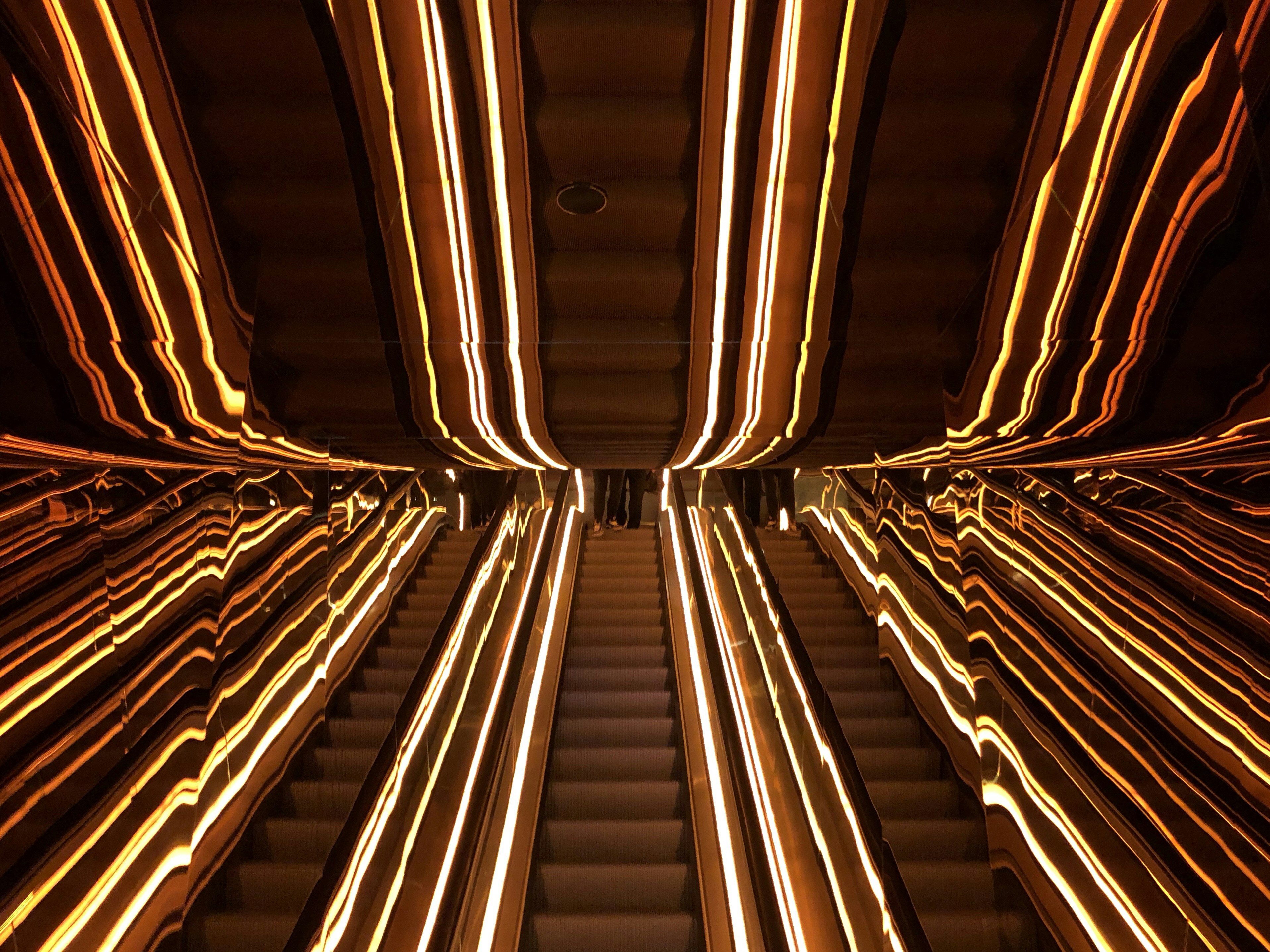 lighted eskelators trippy teams background