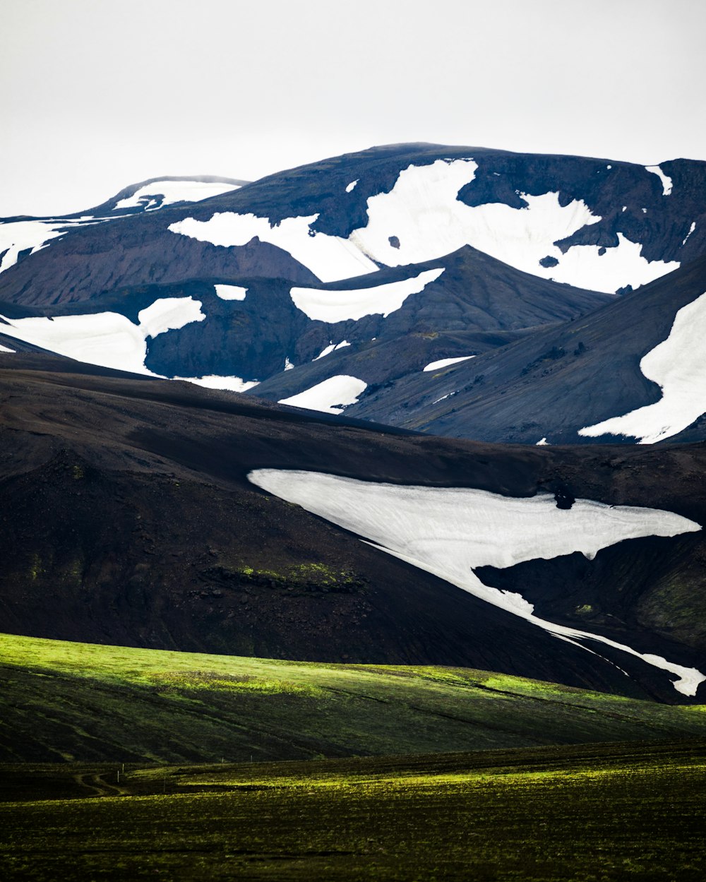 snow covered mountain range