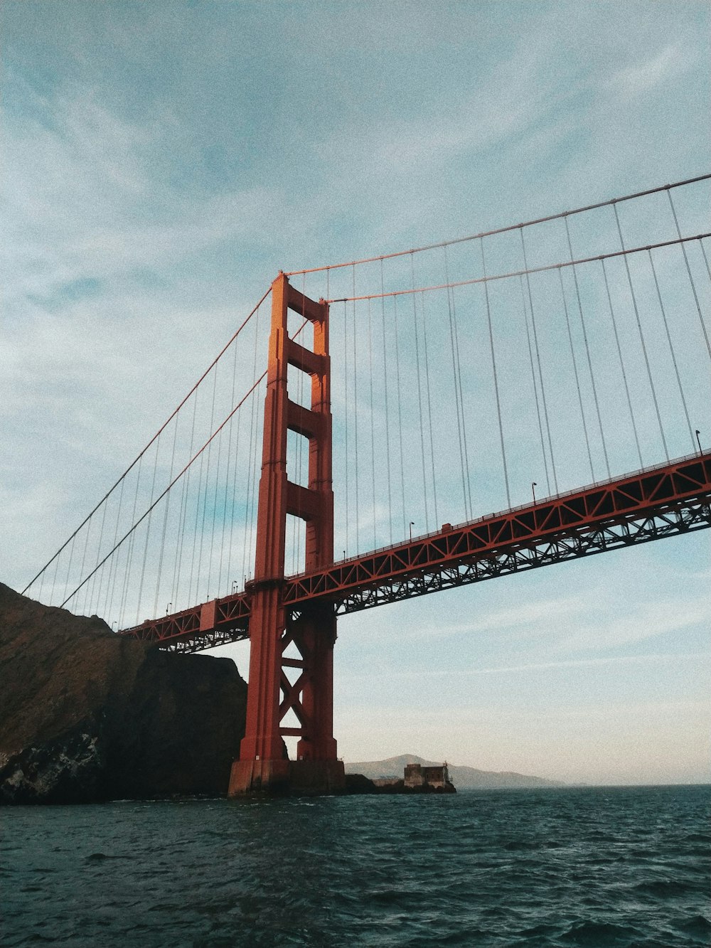 Golden Gate Bridge under blue sky