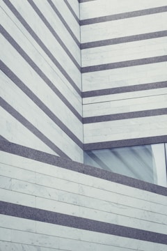 white and black building
