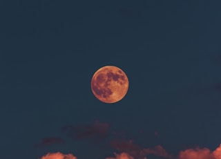 full moon and clouds