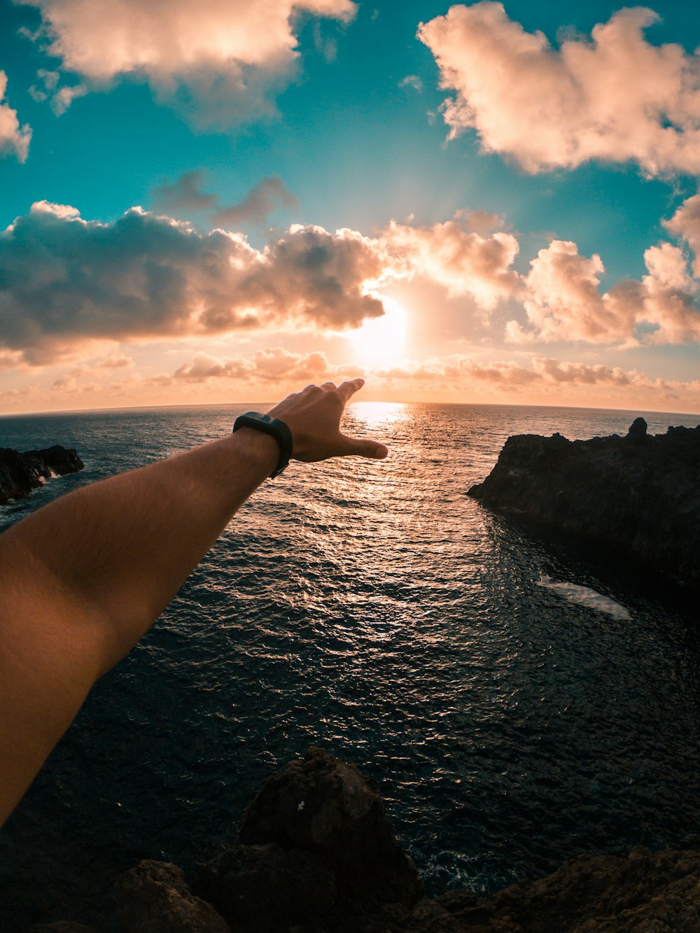 person next to ocean