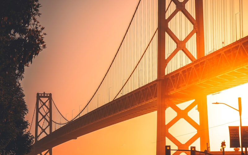 Oakland skyline and Bay Bridge