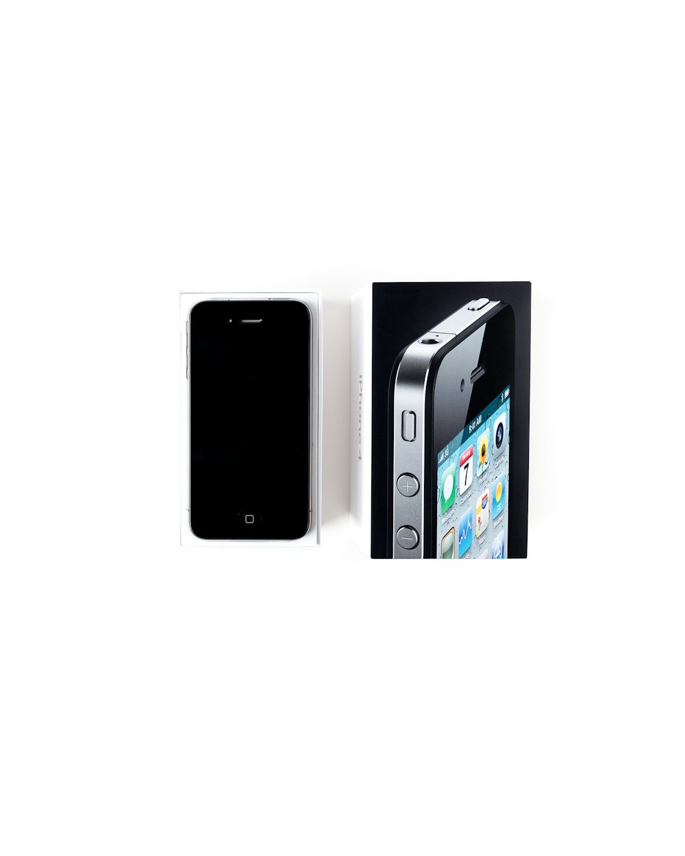 black iPhone 4 with box