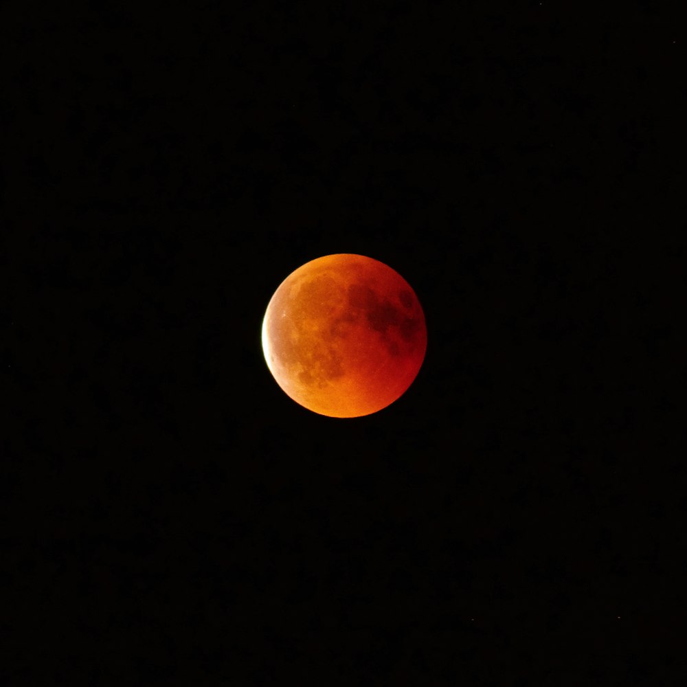 high-angle photography of moon during eclipse