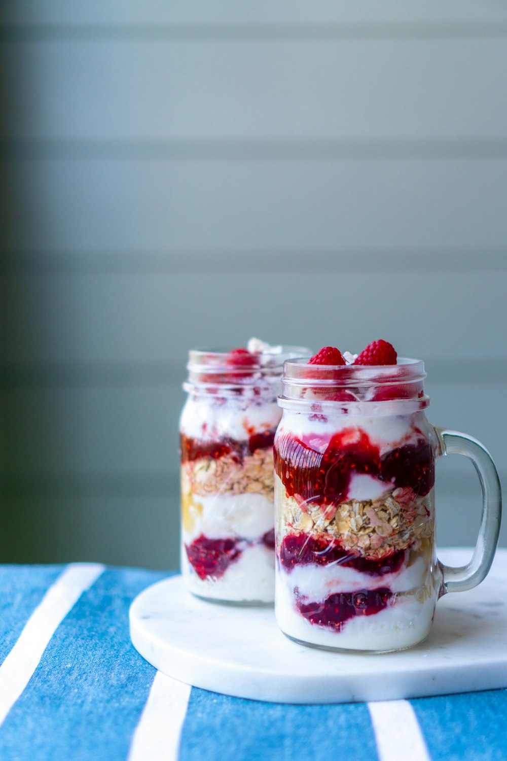 two mason jars of smoothies