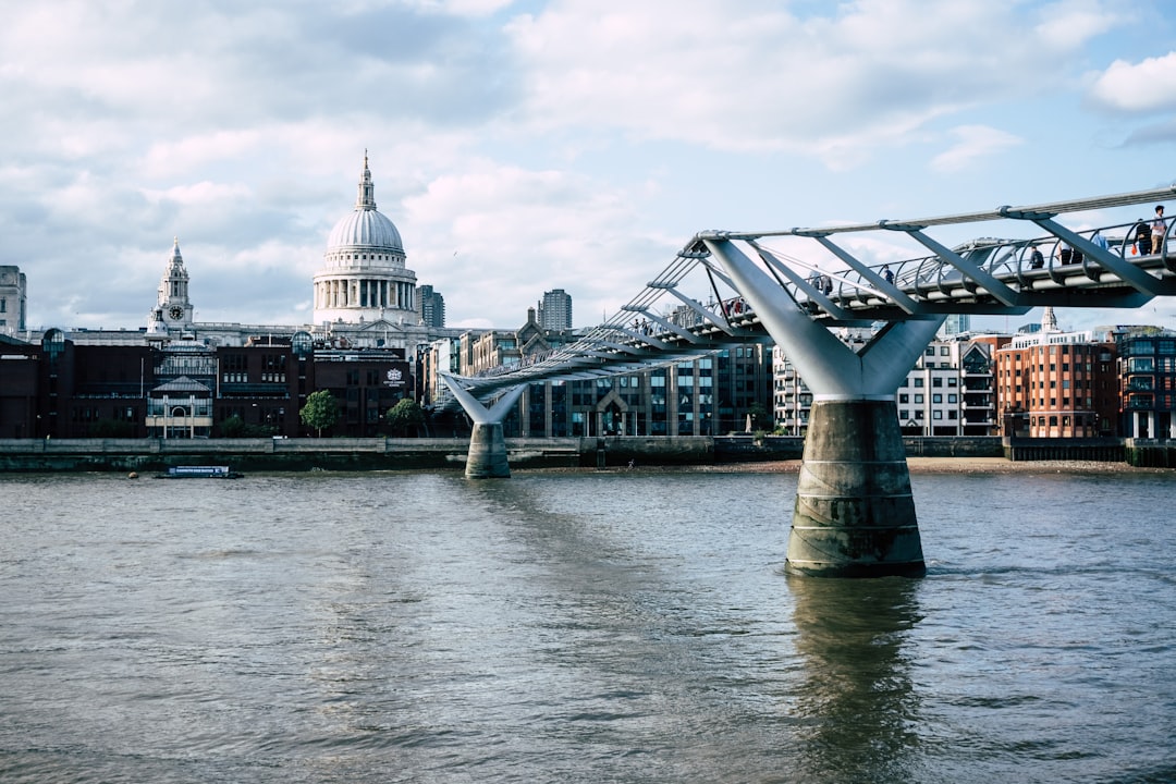 landscape photography of white concrete bridge at daytime,