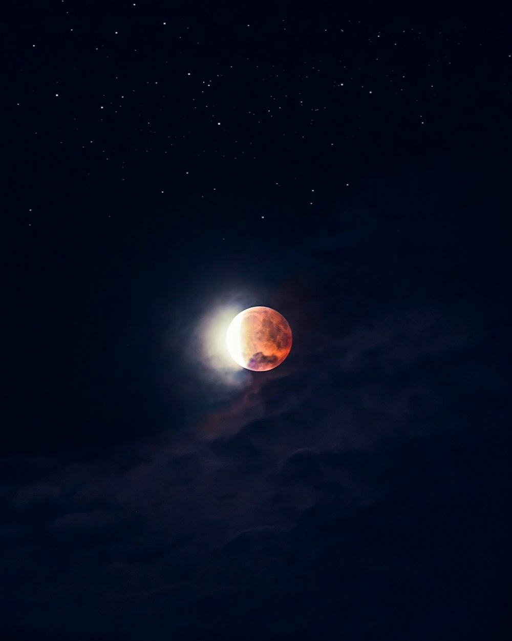 lunar eclipse digital wallpaper