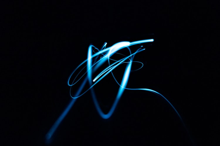 An electric blue light sw