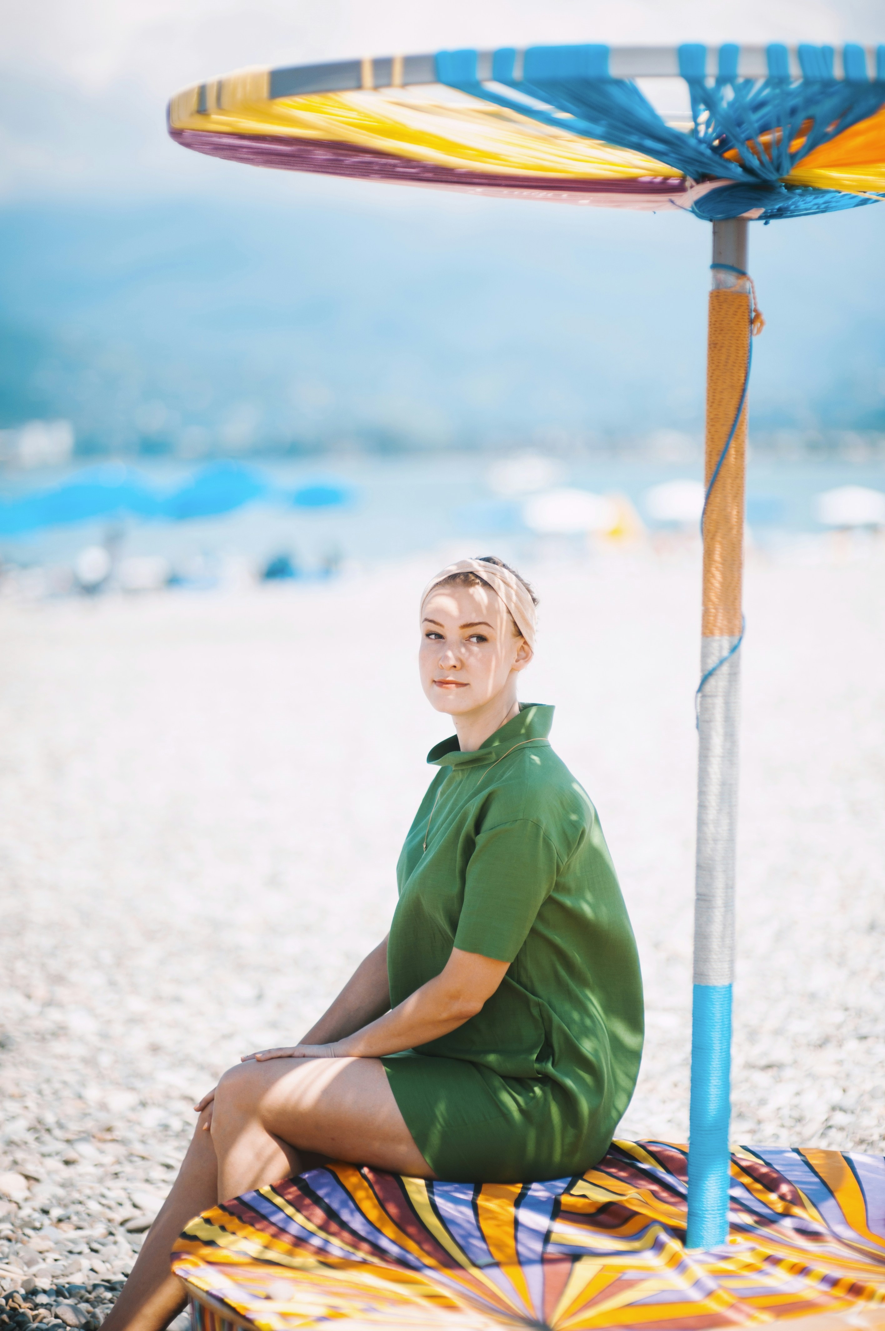 Sigma 85mm F1.4 EX DG HSM sample photo. Woman in green dress photography