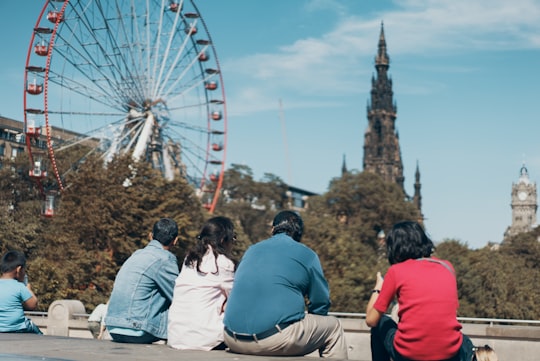 people watching London Eye during daytime in Scotland United Kingdom