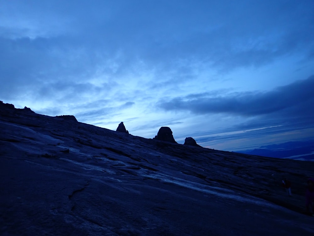 aerial photography of rock formation