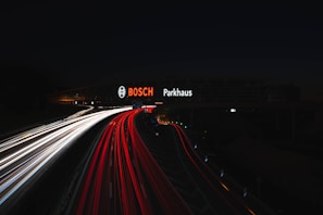 time-lapse photography vehicle lights