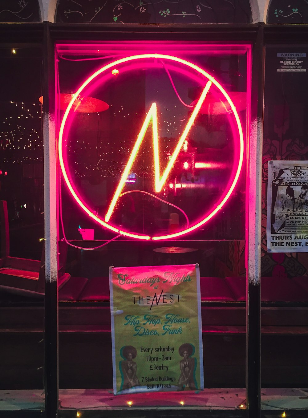 red neon lighted signage