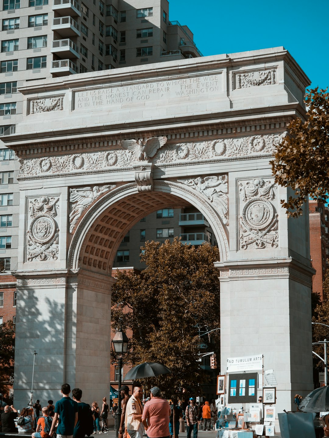 Landmark photo spot Washington Square Park One World Trade Center