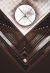 low angle photography of building interior
