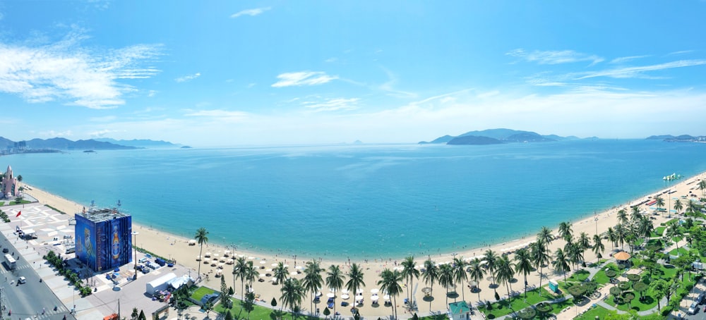 aerial view of beach