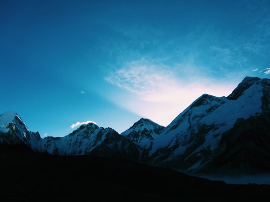 white mountains in Kala Patthar Nepal