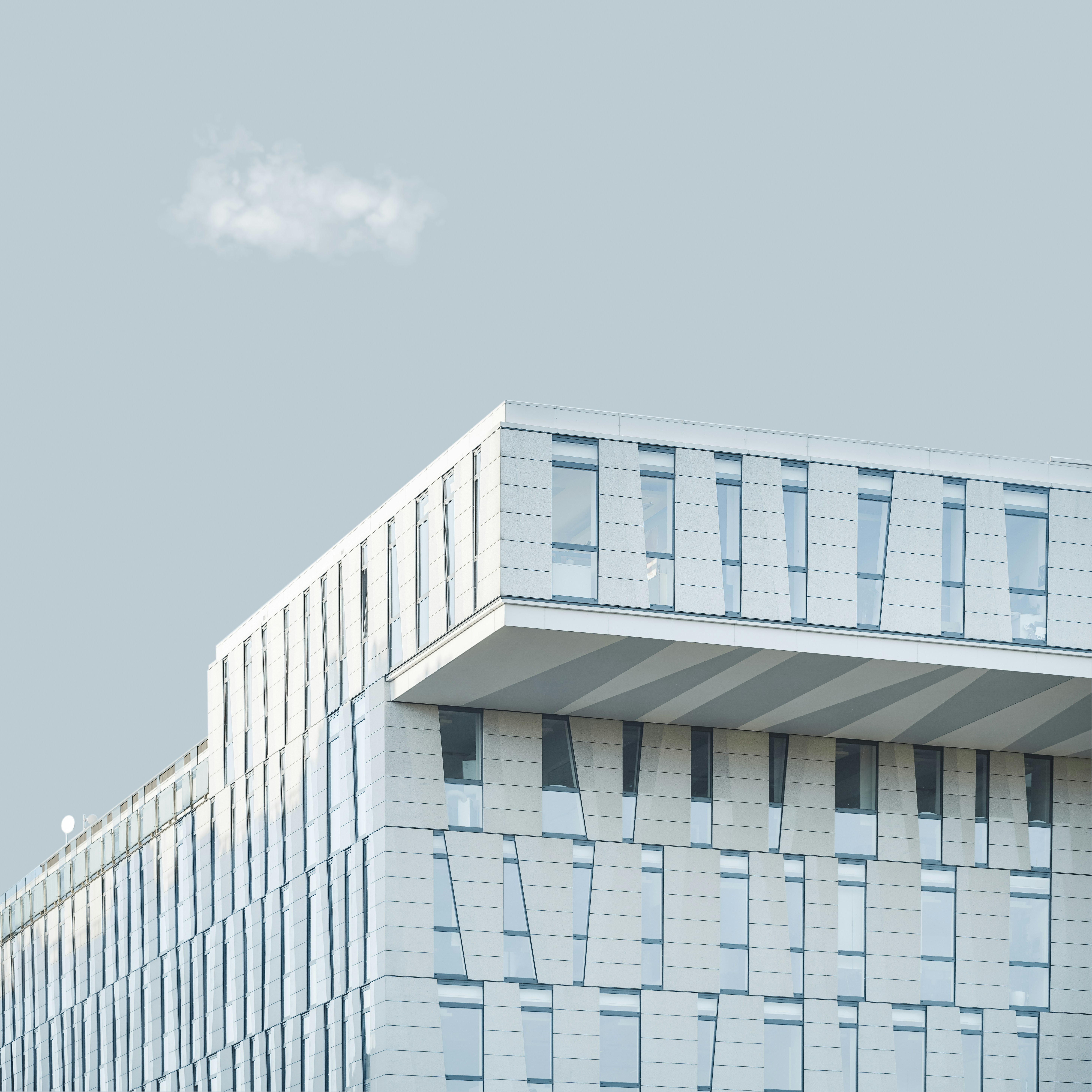 architectural photography of white concrete building