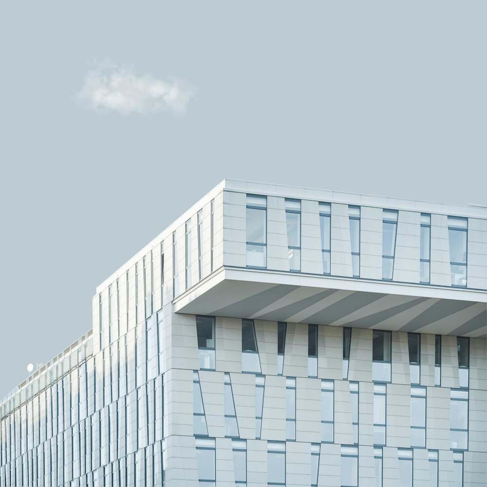 architectural photography of white concrete building