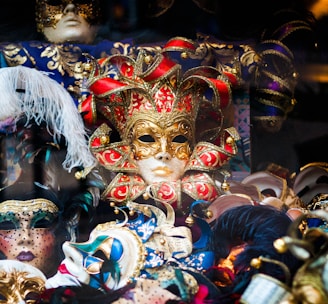 assorted-color masquerade mask collection