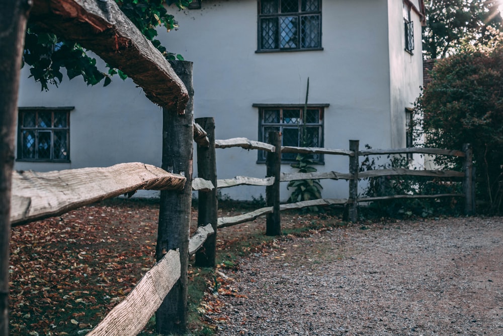 brown wooden fence