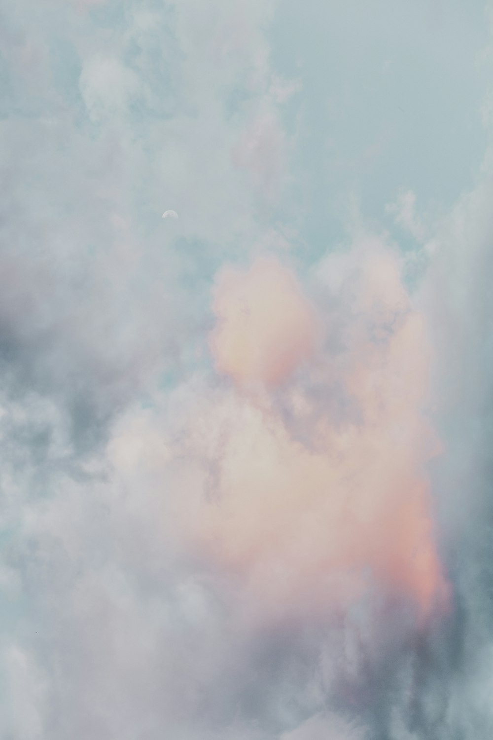 白い雲のローアングル撮影