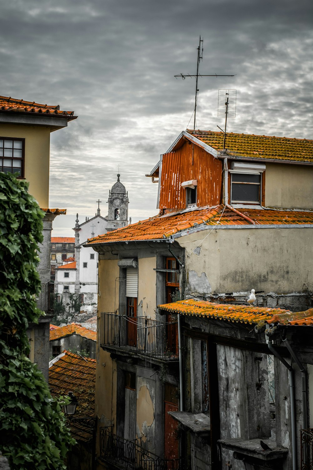 selective focus photography of white and brown painted house