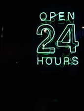green neon sing