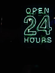 green neon sing