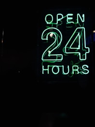green neon sing
