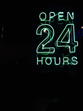 green neon sing