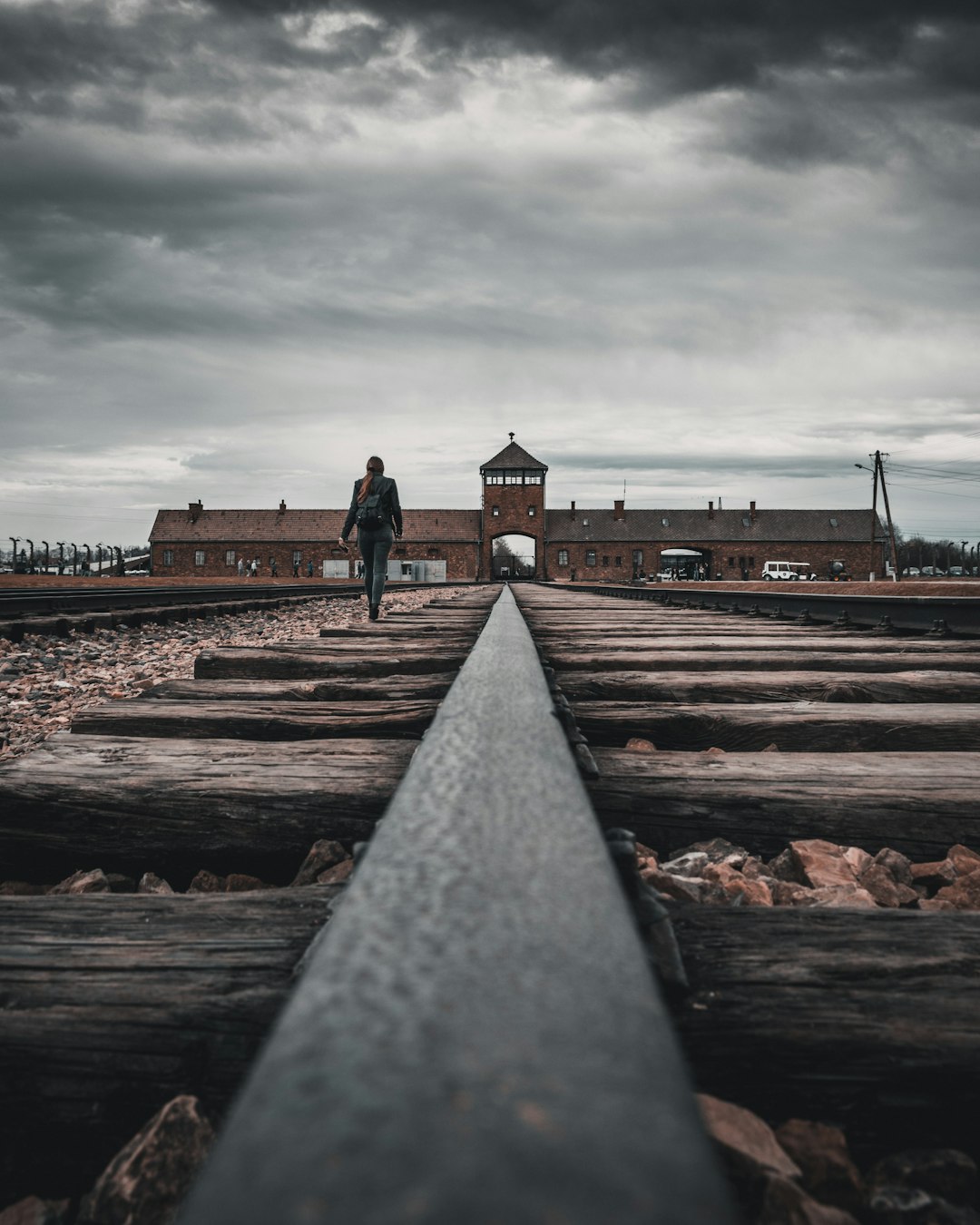 photo of Camp Birkenau Historical Gate Dock near Auschwitz