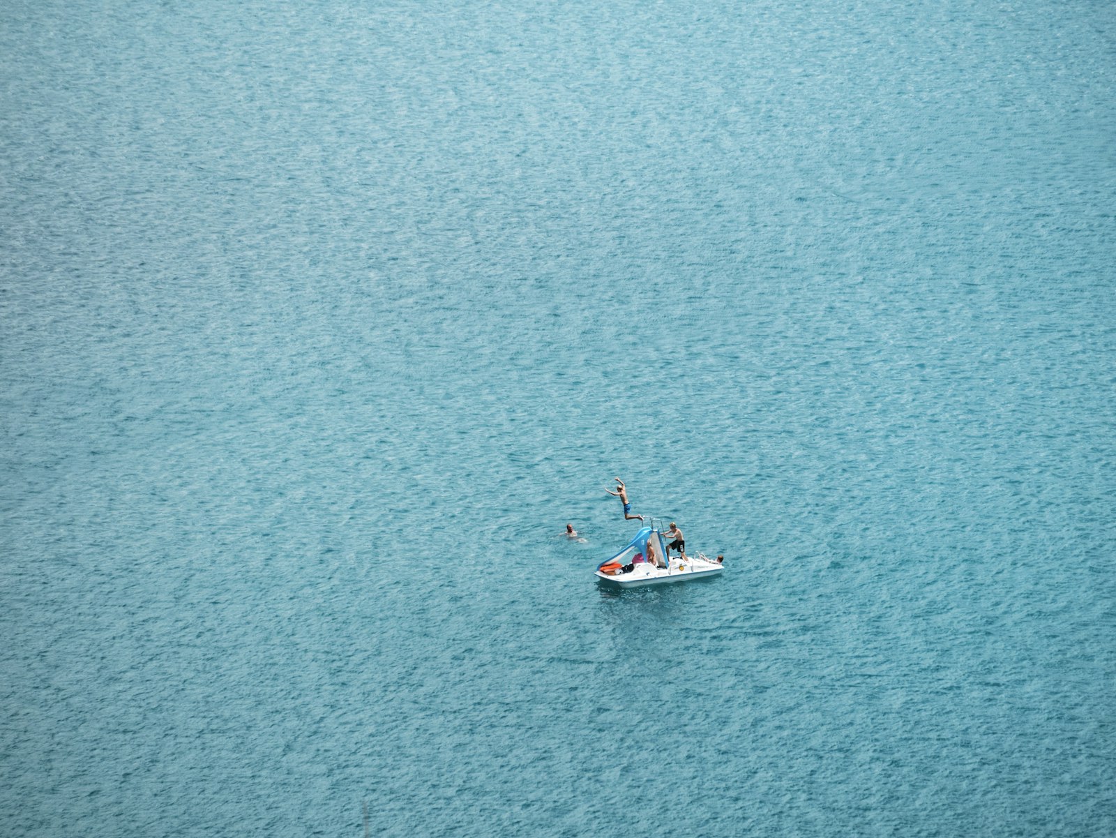 Panasonic Lumix G Vario 14-140mm F3.5-5.6 ASPH Power O.I.S sample photo. People jumping on boat photography