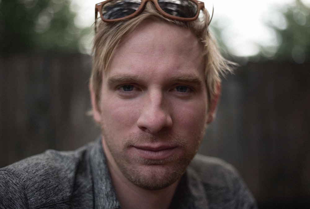 man taking selfie outdoors