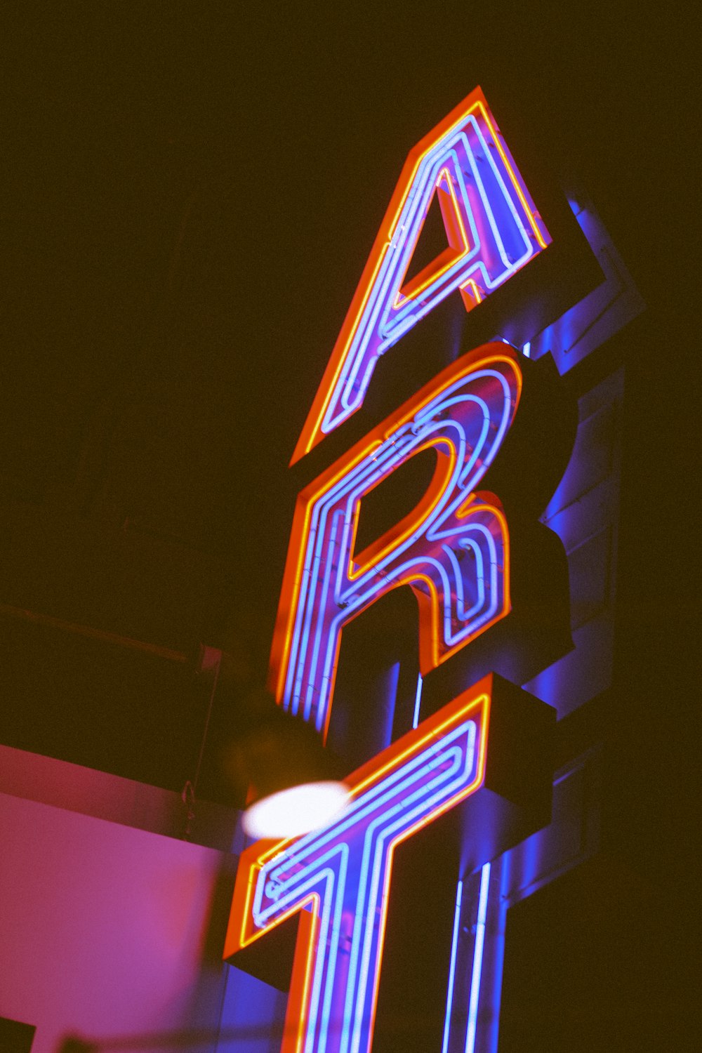 close-up photography of neon light signage