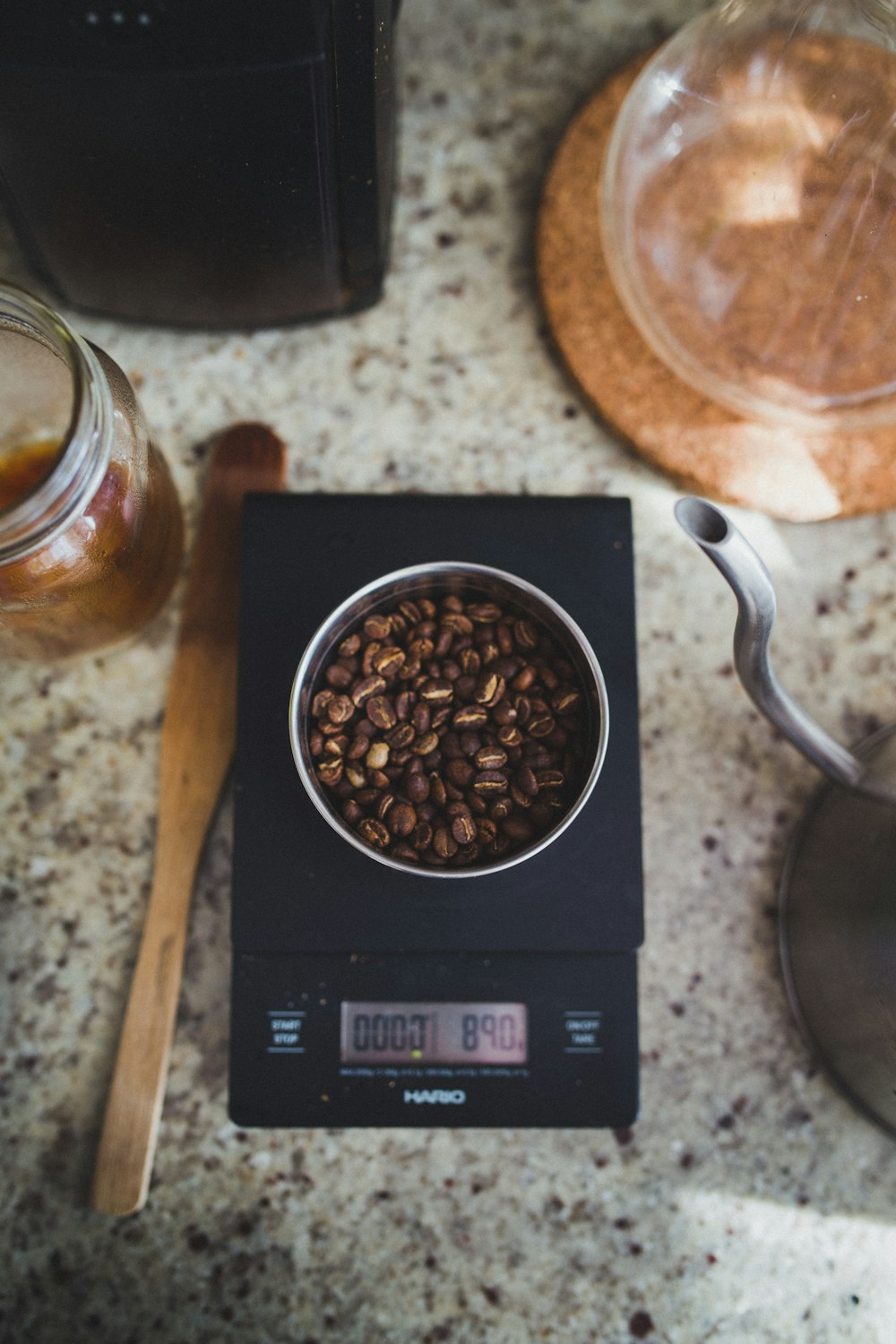 coffee beans on bowl