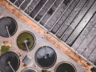 top view of concrete structures