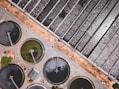 top view of concrete structures