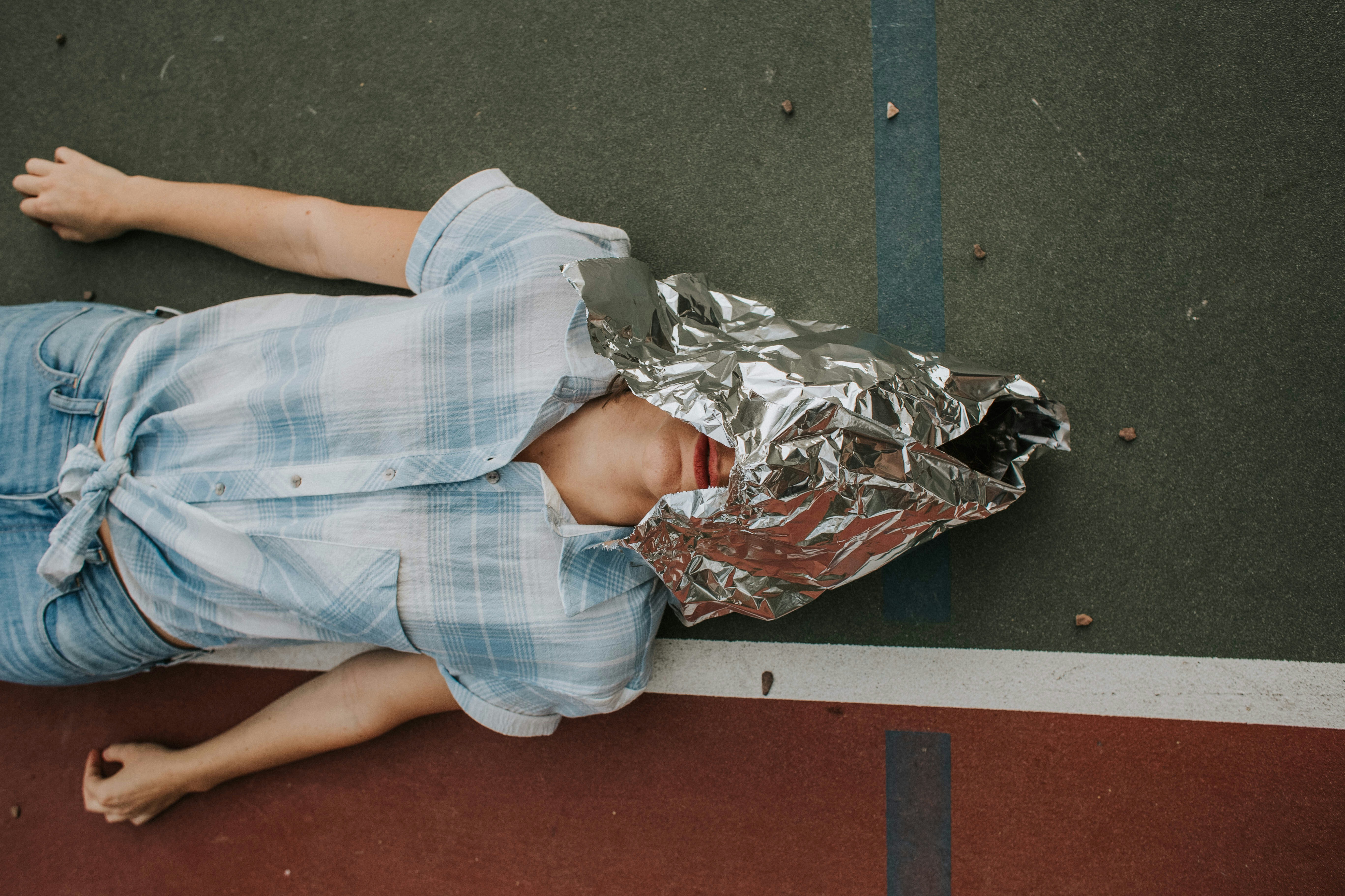 person lying on floor