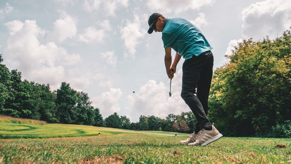 man playing golf