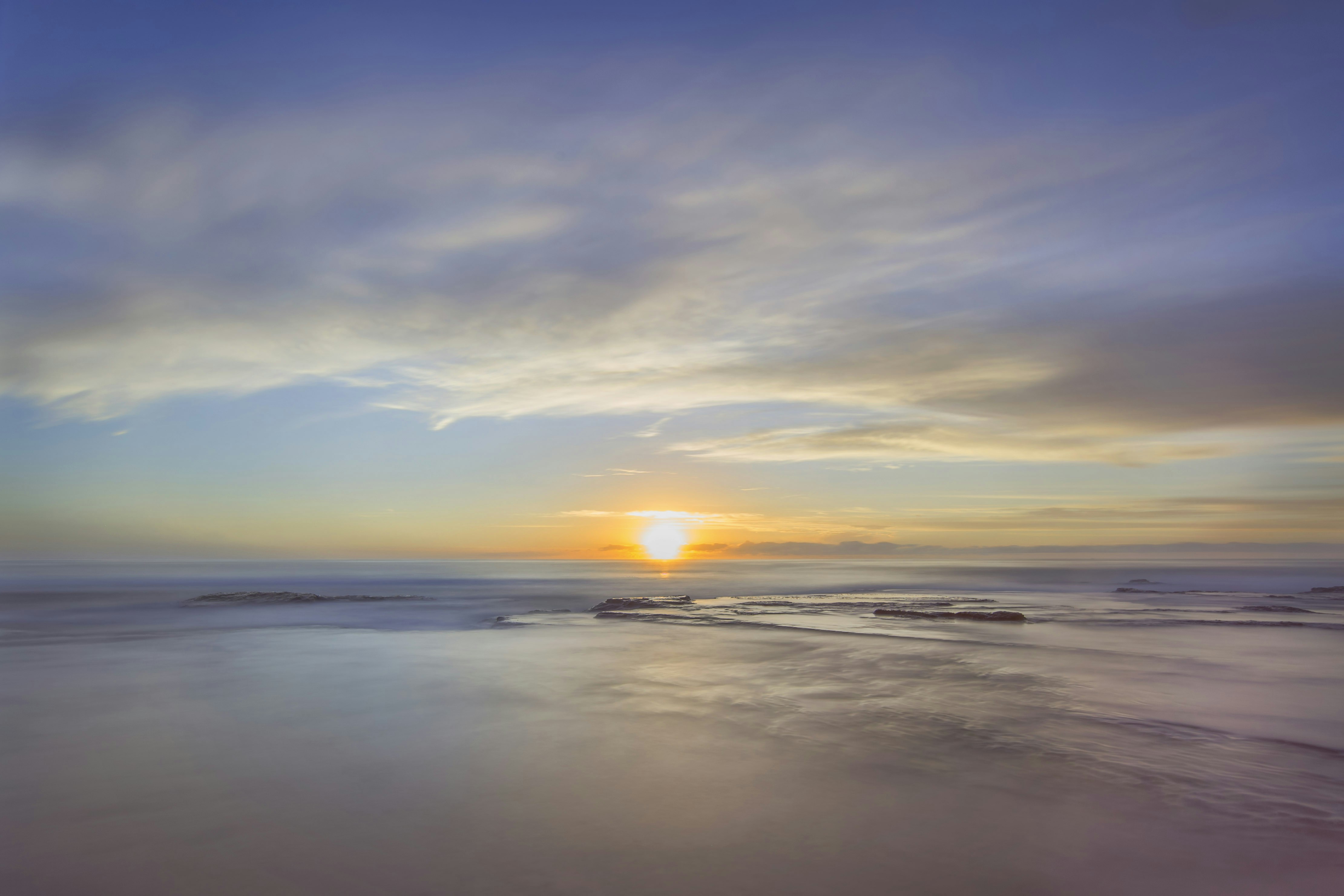 ocean during golden hour