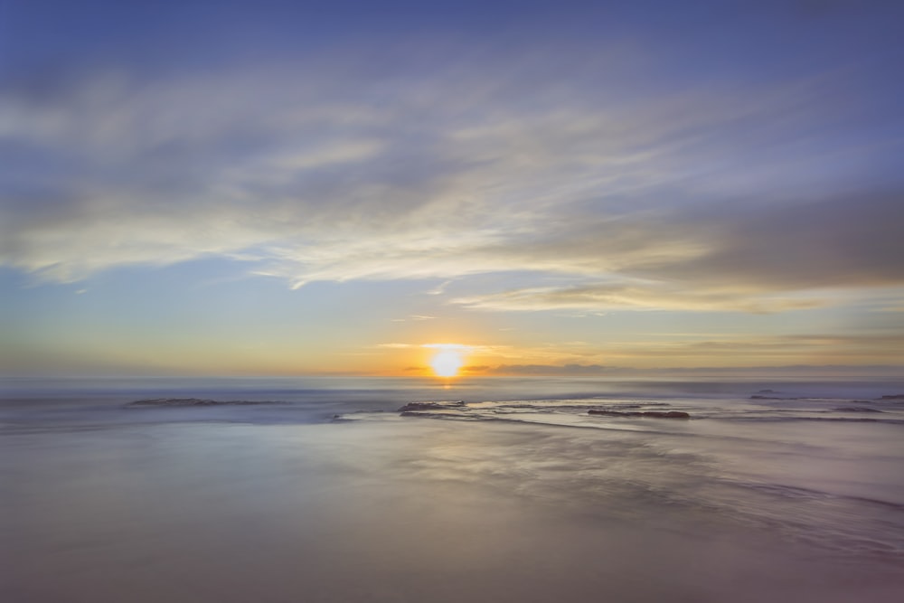 ocean during golden hour