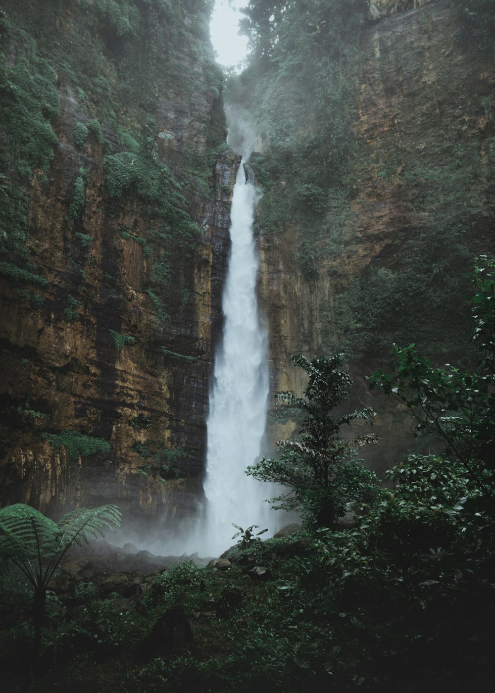 waterfall during daytime