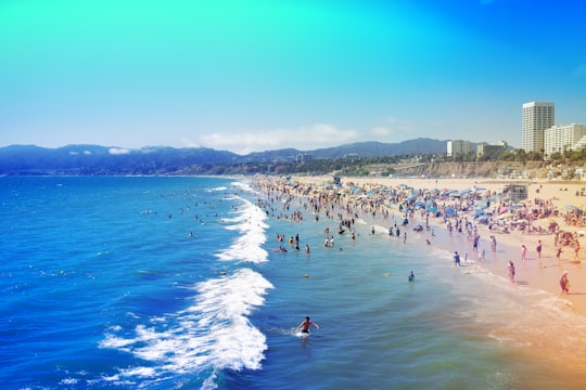 group of people on seashore during daytime in Santa Monica State Beach United States