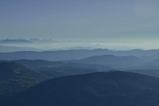 mountain surrounded by fog in Bédoin France